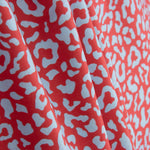 Tissu en percale imprimé rouge et bleu Nairobi - Ribes y Casals
