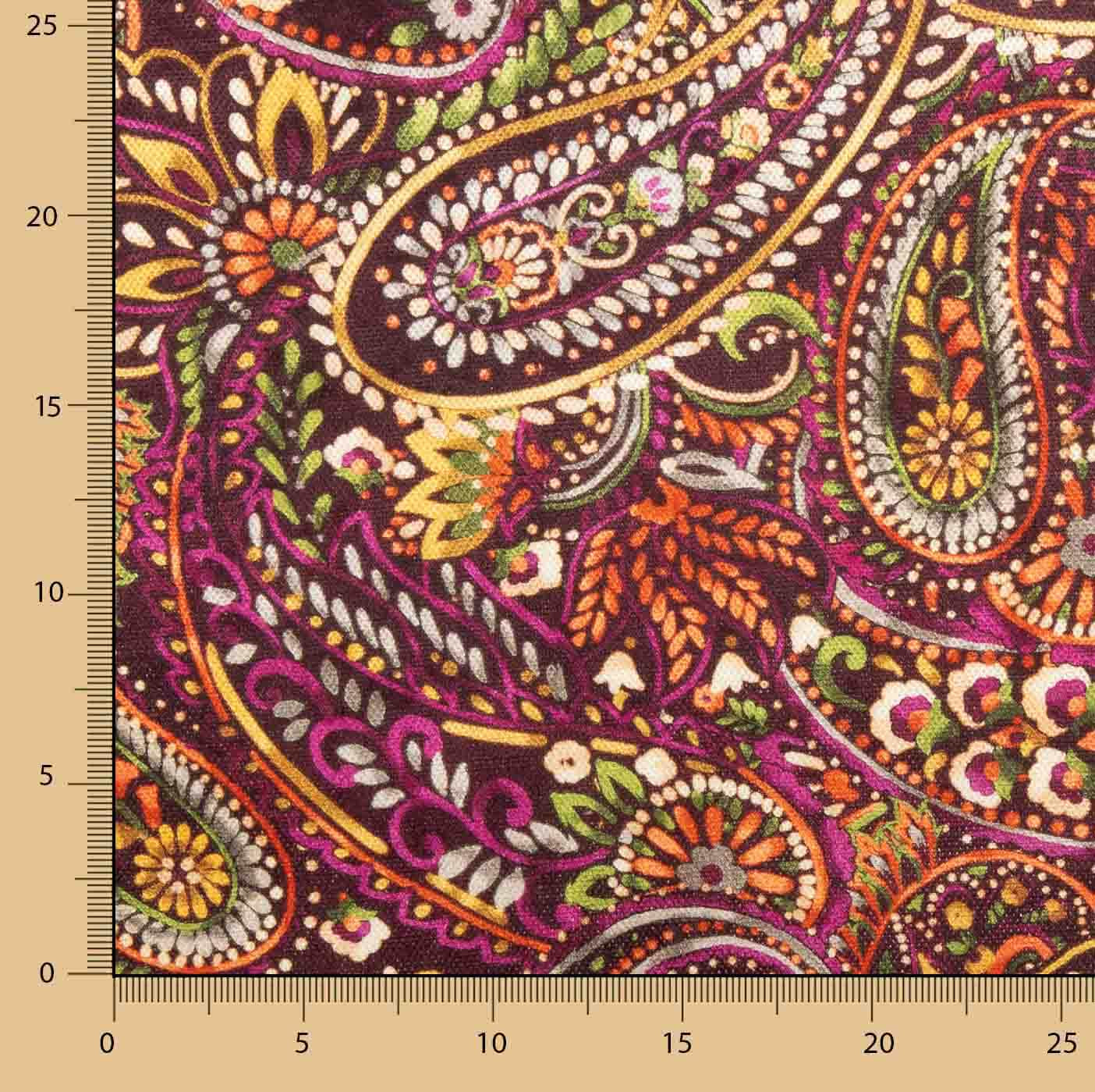 Point velours Paisley Fuchsia - Ribes y Casals