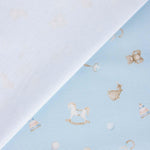 Piqué Coton Jouets Bébé Bleu Ciel - Ribes y Casals