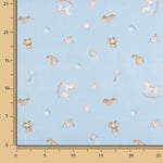 Piqué Coton Jouets Bébé Bleu Ciel - Ribes y Casals