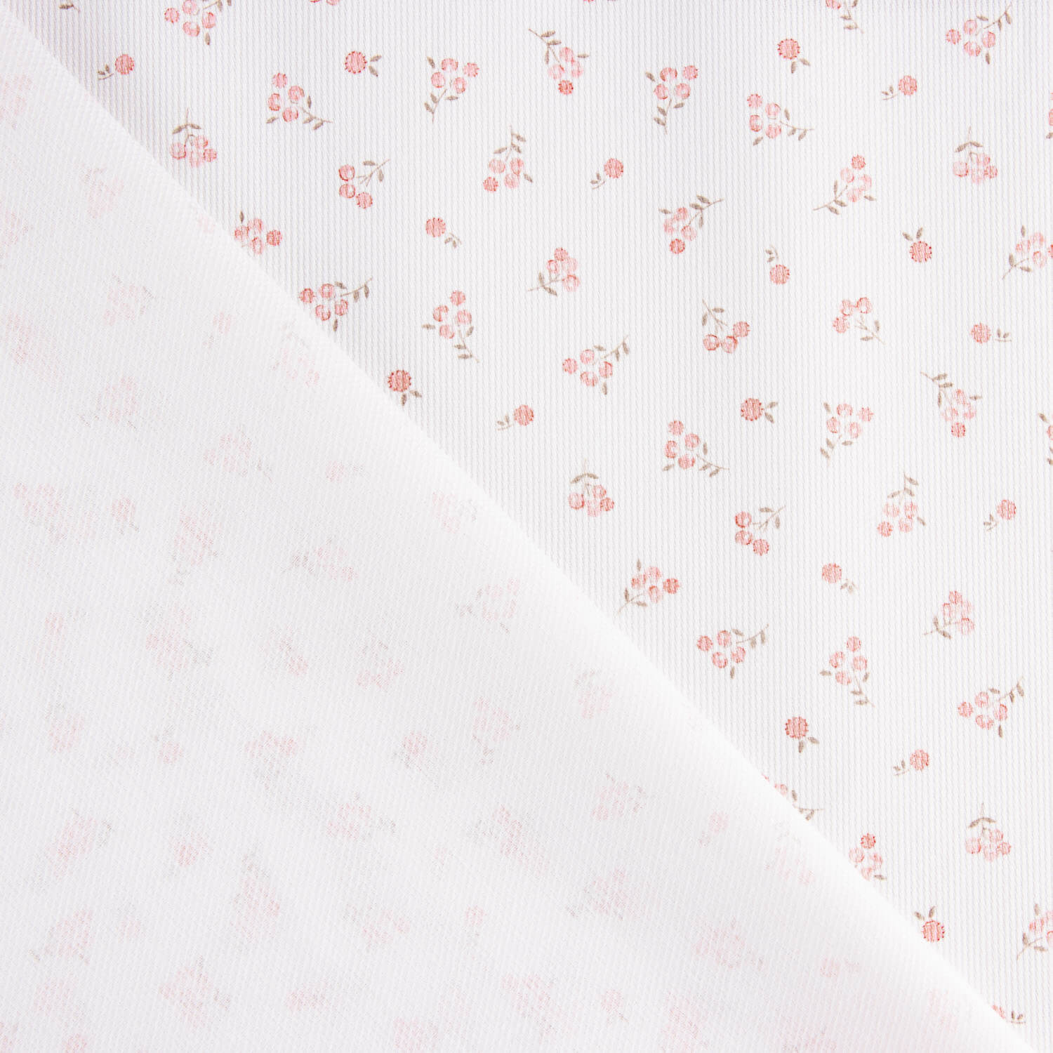 Piqué coton mini fleurs roses - Ribes y Casals