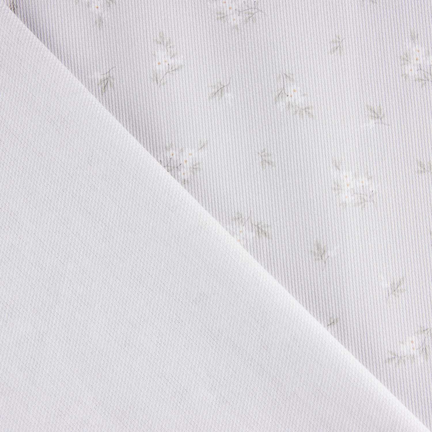 Piqué coton Mini Ramitas Gris - Ribes y Casals