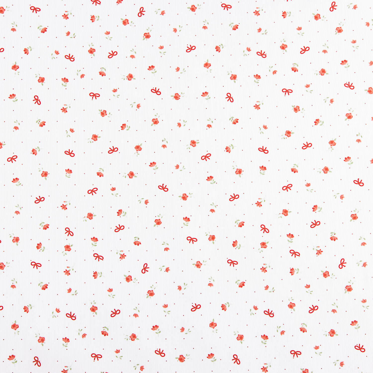 Piqué de coton Mini fleurs et nœuds - Ribes y Casals