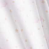 Piqué coton Nuages et étoiles rose - Ribes y Casals