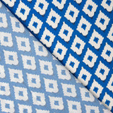 Viscose imprimée Ikat bleue - Ribes y Casals