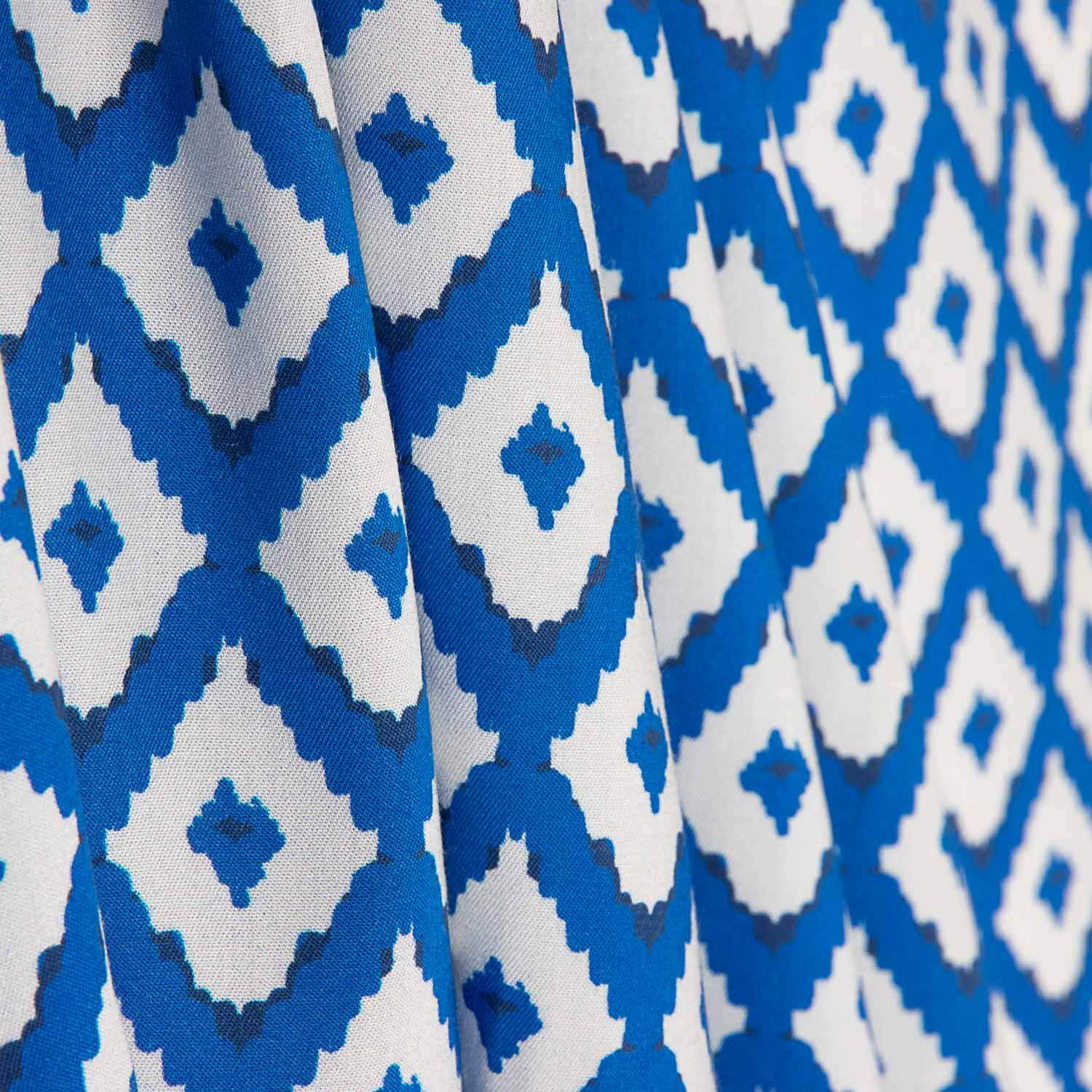 Viscose imprimée Ikat bleue - Ribes y Casals