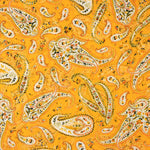 Viscose imprimée Paisley orange doux - Ribes y Casals