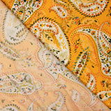 Viscose imprimée Paisley orange doux - Ribes y Casals