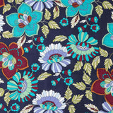 Viscose imprimée Jardin bohème bleu - Ribes y Casals