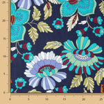 Viscose imprimée Jardin bohème bleu - Ribes y Casals