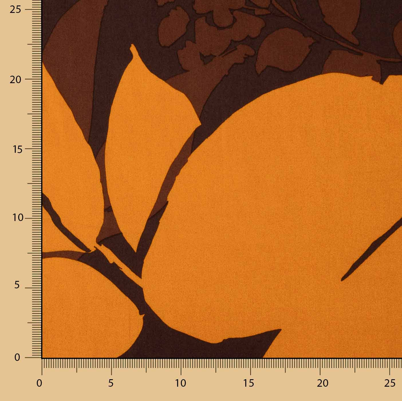 Viscose imprimée Amazonia Orange - Ribes y Casals