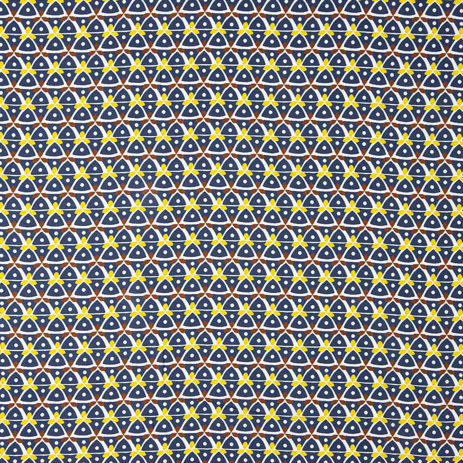 Viscose imprimée Kaleido bleu marine - Ribes y Casals
