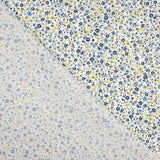 Popeline de coton biologique imprimée mille fleurs bleues - Ribes y Casals