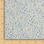 Popeline de coton biologique imprimée mille fleurs bleues - Ribes y Casals