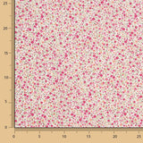 Popeline de coton biologique imprimée mille fleurs fuchsia - Ribes y Casals