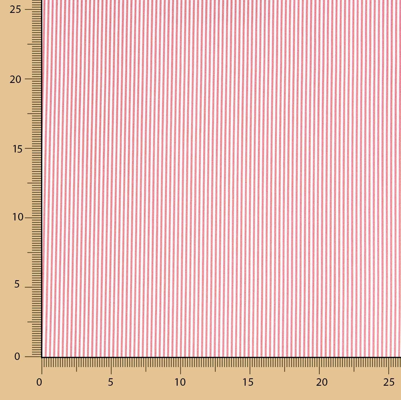 Popeline de coton biologique à rayures rouges et blanches - Ribes y Casals
