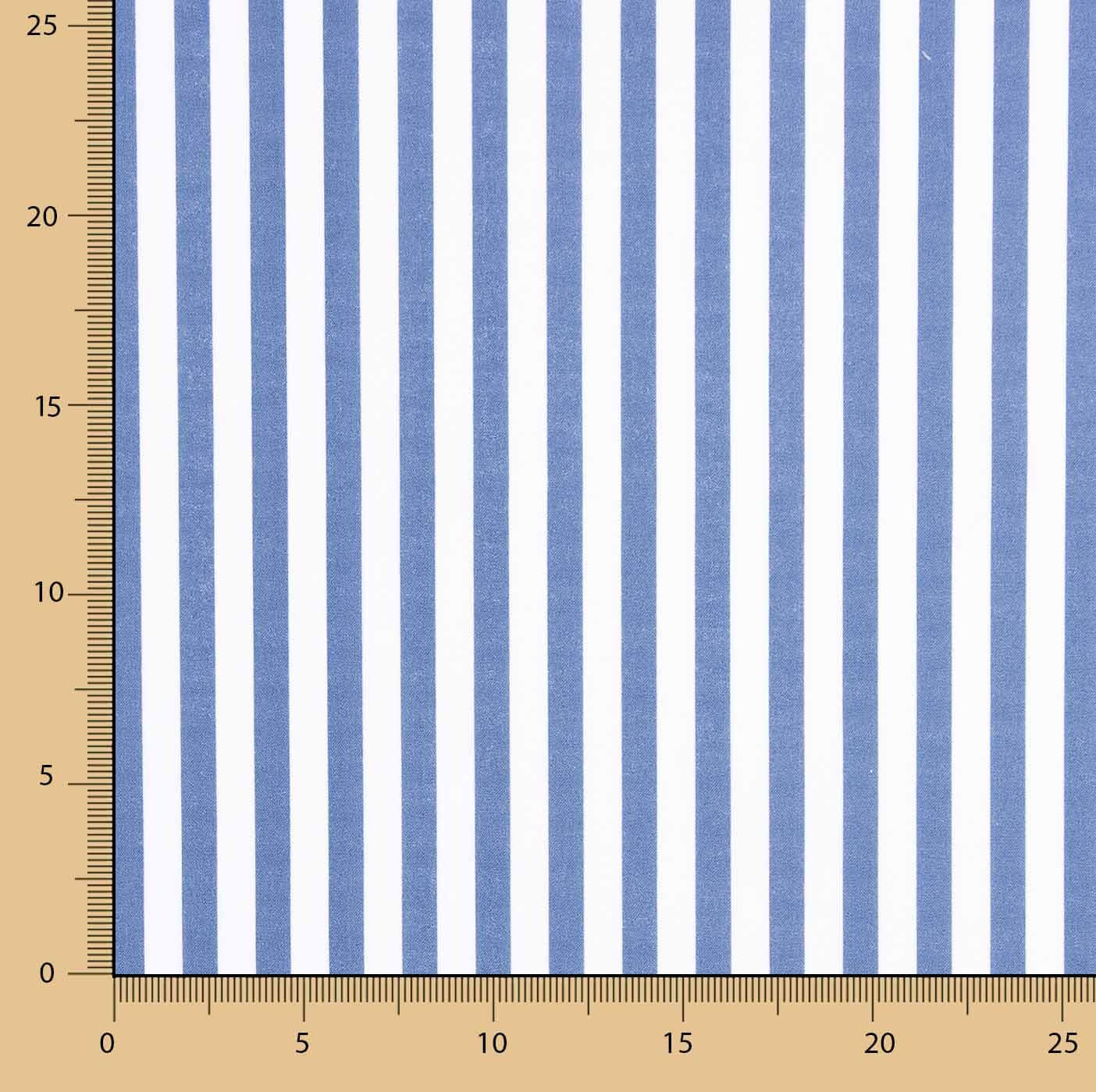 Popeline de coton biologique à rayures bleues et blanches - Ribes y Casals