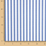 Popeline de coton biologique à rayures bleues et blanches - Ribes y Casals