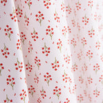 Popeline de coton biologique imprimée bouquets rouges - Ribes y Casals