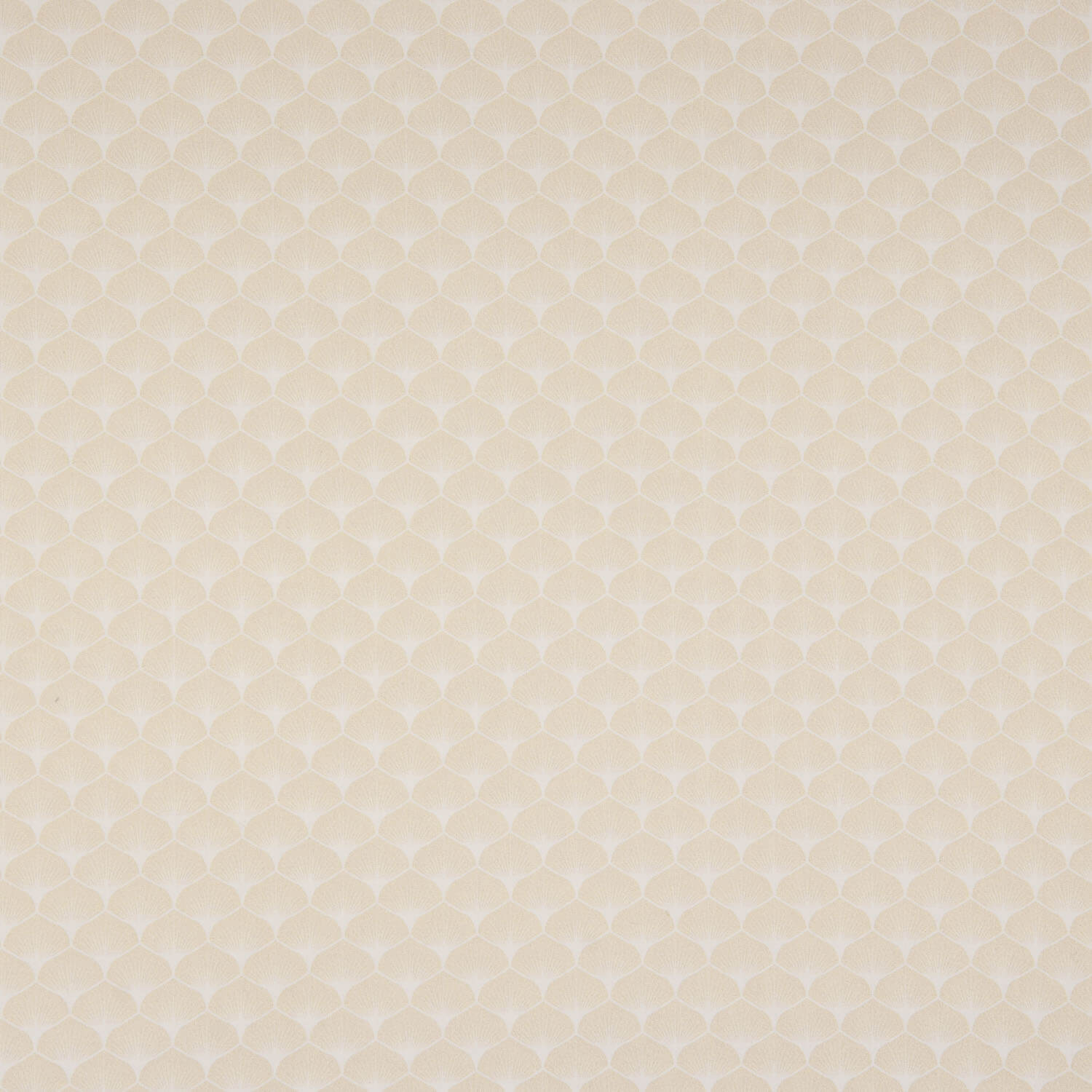 Popeline de coton imprimée « Éventails » beige - Ribes y Casals