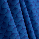 Popeline de coton imprimée « Éventails bleus » - Ribes y Casals