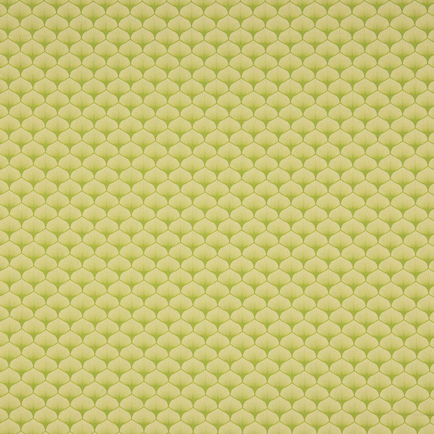 Popeline de coton imprimée « Éventails verts » - Ribes y Casals