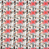 Popeline de coton imprimée à manches japonaises - Ribes y Casals