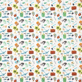 Popeline de coton imprimée Voyage - Ribes y Casals