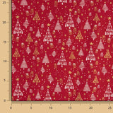 Tissu en popeline à motif de Noël en filet - Ribes y Casals