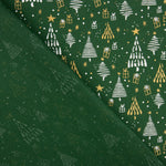 Tissu en popeline imprimé « Green Christmas Forest » - Ribes y Casals