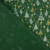 Tissu en popeline imprimé « Green Christmas Forest » - Ribes y Casals