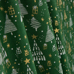 Tissu en popeline imprimé « Green Christmas Forest » - Ribes y Casals