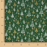 Tissu en popeline imprimé « Green Christmas Forest » - Ribes y Casals