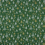 Tissu en popeline imprimé « Green Christmas Forest » - Ribes y Casals
