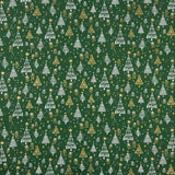 Tissu en popeline imprimé « Green Christmas Forest » - Ribes y Casals