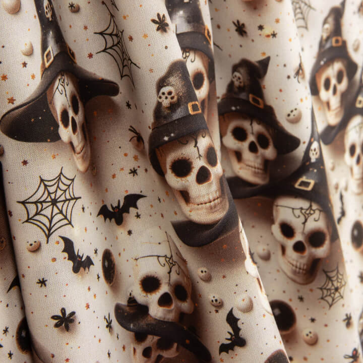 Popeline imprimée « Halloween Skulls » - Ribes y Casals
