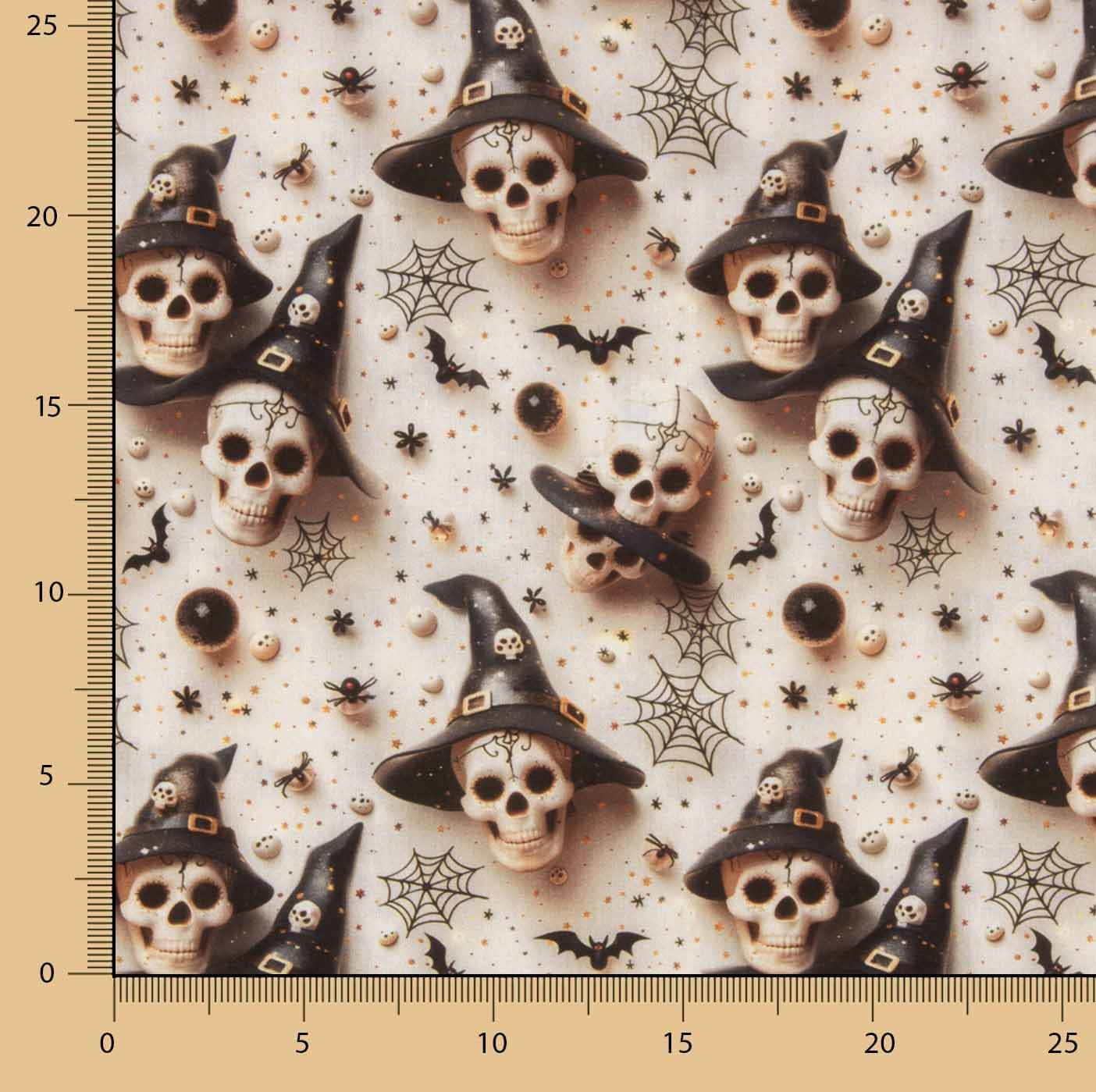 Popeline imprimée « Halloween Skulls » - Ribes y Casals