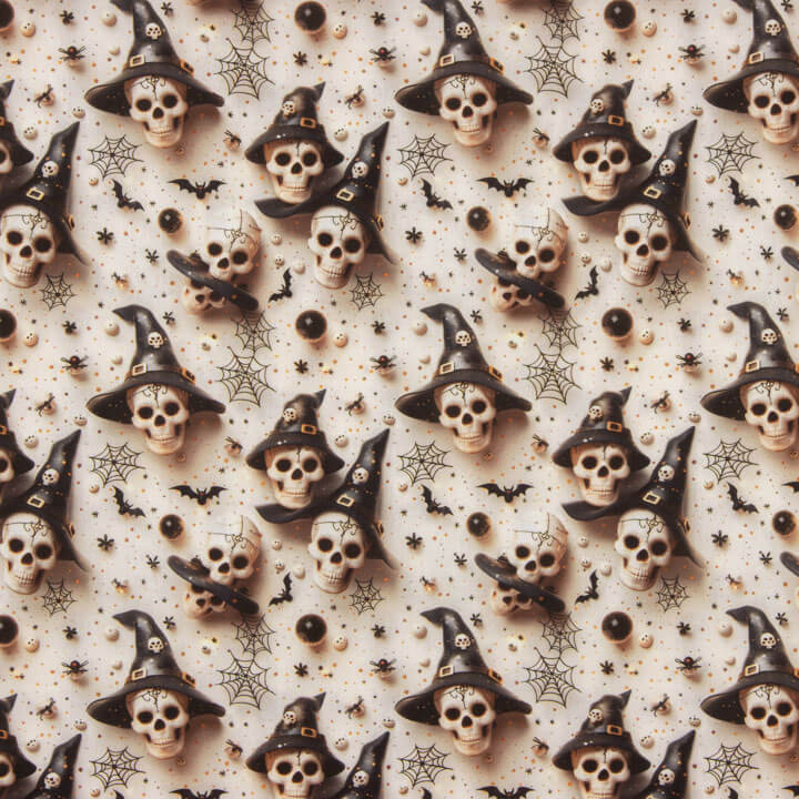 Popeline imprimée « Halloween Skulls » - Ribes y Casals