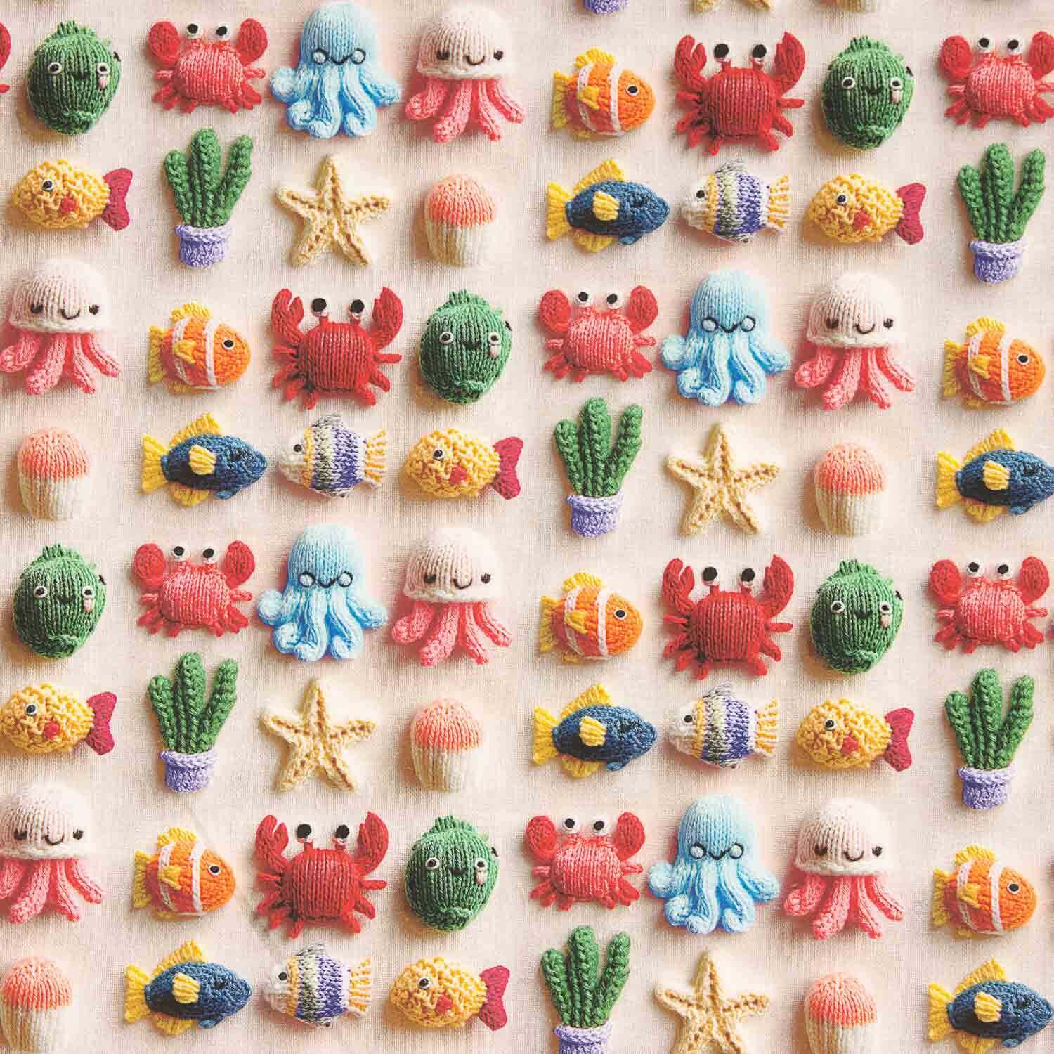 Cretona Coton Fond marin Kawaii - Ribes y Casals