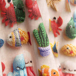 Cretona Coton Fond marin Kawaii - Ribes y Casals