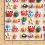 Cretona Coton Fond marin Kawaii - Ribes y Casals