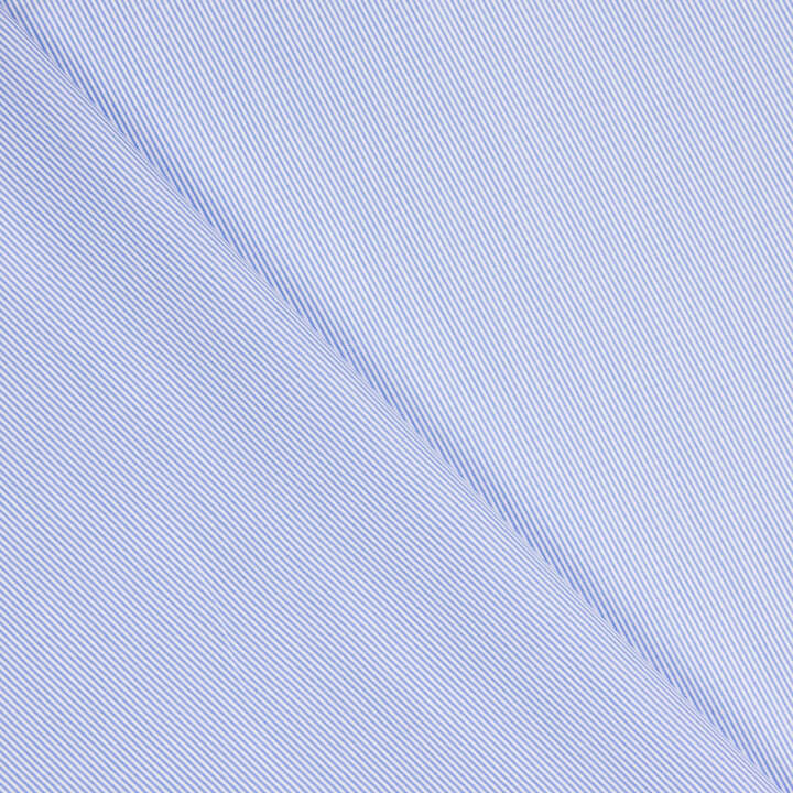 Popeline fine, chemise à fines rayures bleues - Ribes y Casals
