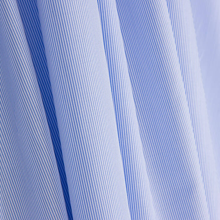 Popeline fine, chemise à fines rayures bleues - Ribes y Casals