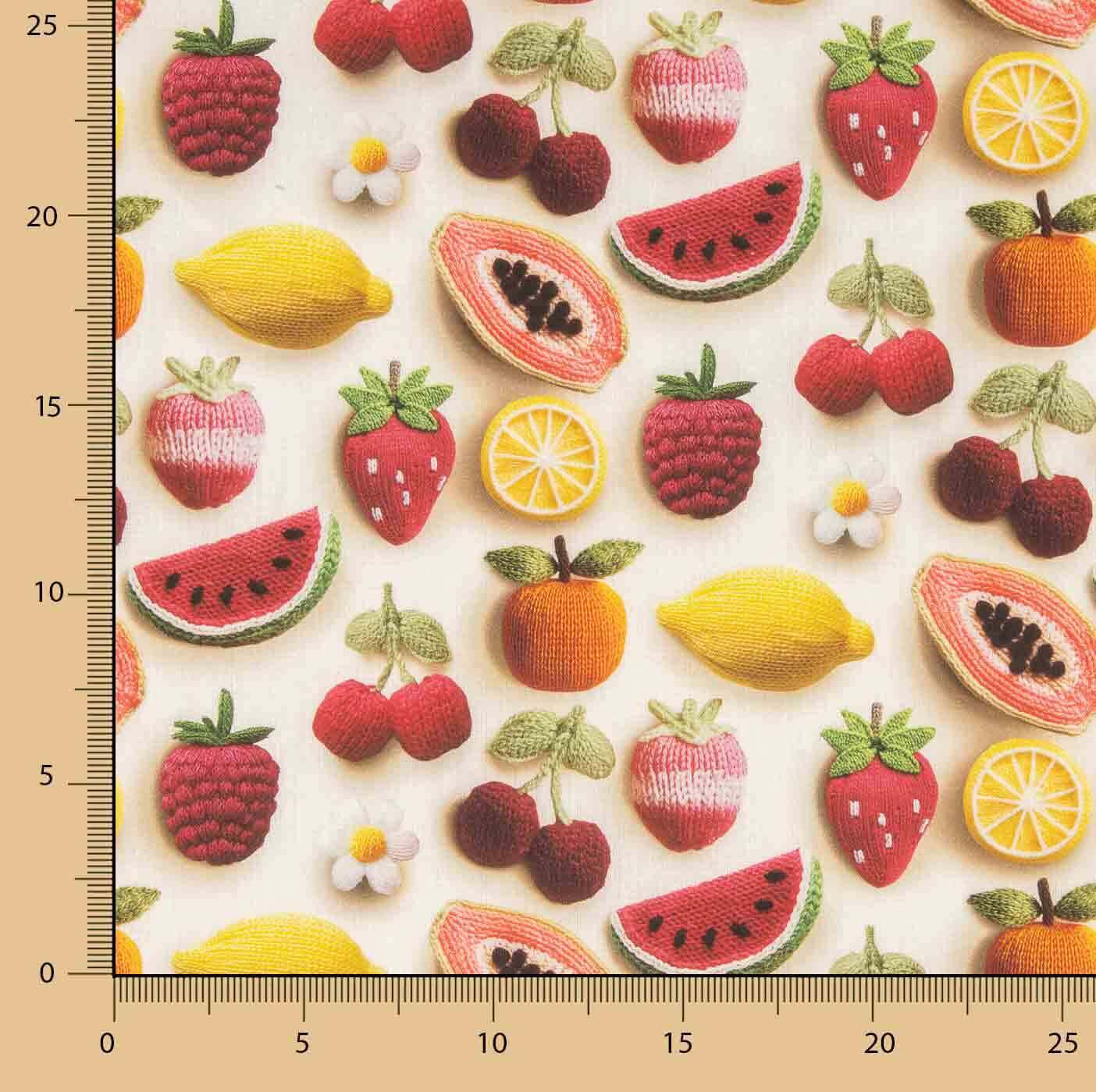 Cretonne en coton imprimée « Fruits Gourmet » - Ribes y Casals