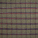Toile de coton effet tissu de lin à carreaux Highlands vert kaki - Ribes y Casals