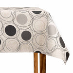 Nappe résinée cercles géométriques gris et noir - Ribes y Casals