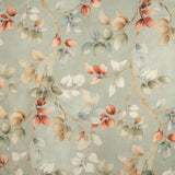 Toile de coton effet tissu de lin « Feuilles d'automne » vert sauge - Ribes y Casals