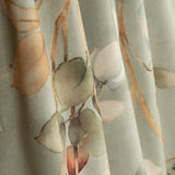 Toile de coton effet tissu de lin « Feuilles d'automne » vert sauge - Ribes y Casals