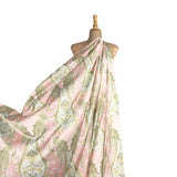 Satin imprimé cachemire rose - Ribes y Casals
