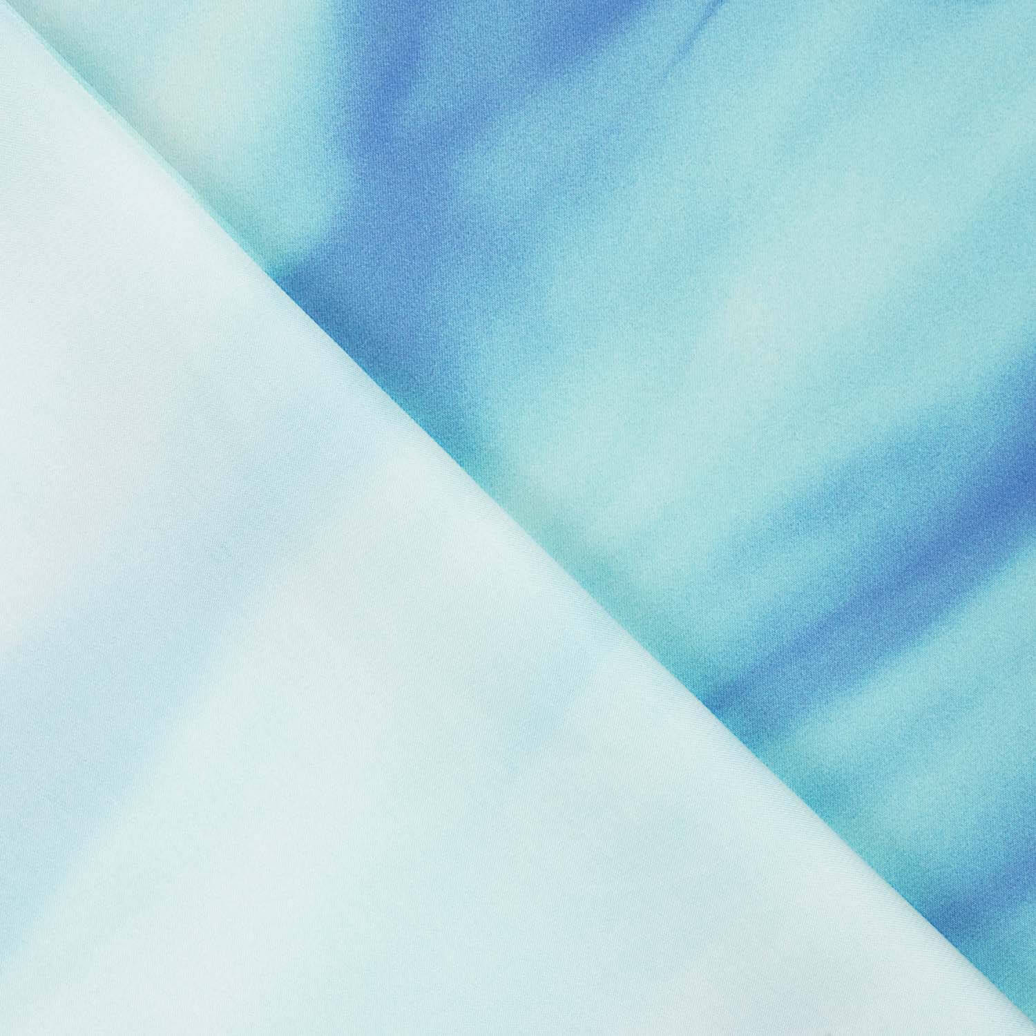 Satin imprimé cascade bleu - Ribes y Casals